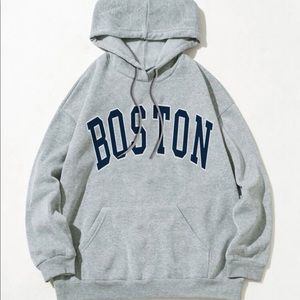 SHEIN Gray Lettered Hoodie